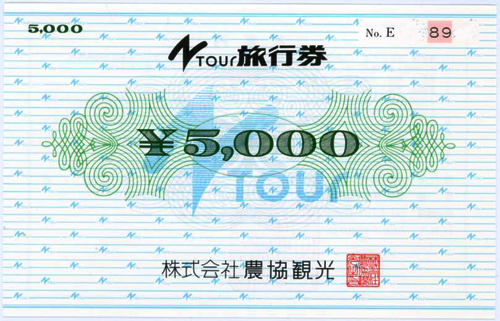 Nツアー旅行券5,000円券
